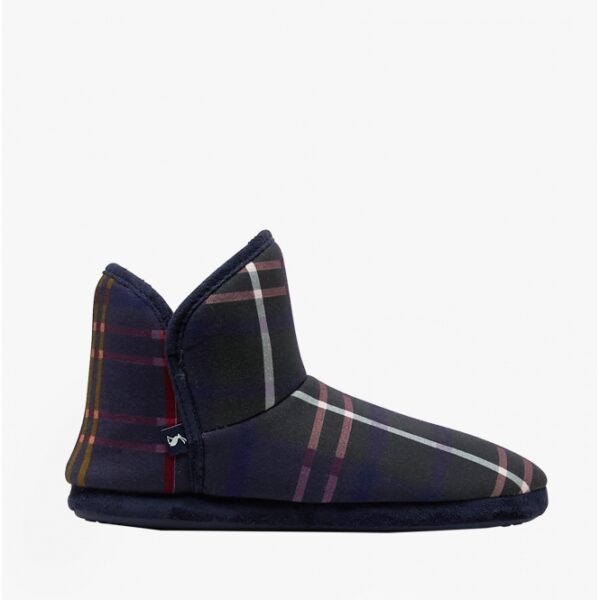 JOULES CABIN LUXE SLIPPER NAVY CHECK | Torne Valley