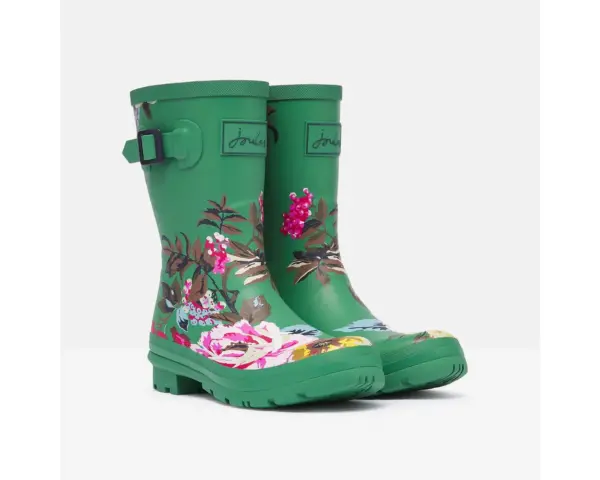 JOULES MID WELLY GREEN FLORAL | Torne Valley