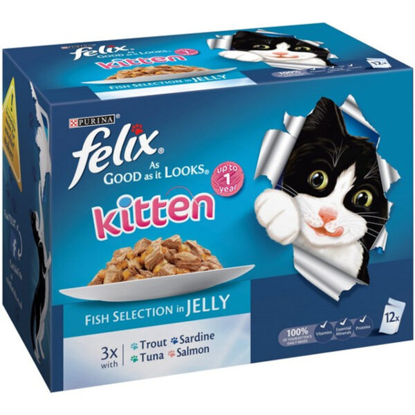 Felix Kitten AGAIL Mixed Variety Fish (12Pk) 100g | Torne Valley