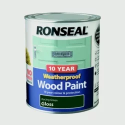 Ronseal 10 Year Weatherproof Gloss Wood Paint 750ml / Racing Green | Torne Valley