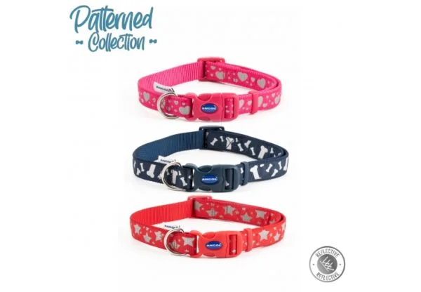 FASHION COLLAR REFLECTIVE BONES ADJUSTABLE
