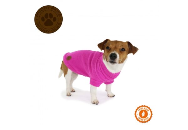 CABLE KNIT JUMPER PINK FOR DOGS | Torne Valley