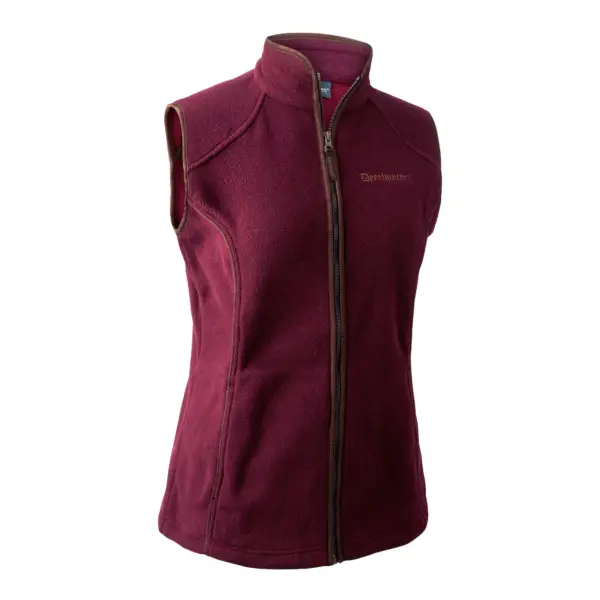 LADY JOSEPHINE FLEECE GILET BURGUNDY | Torne Valley