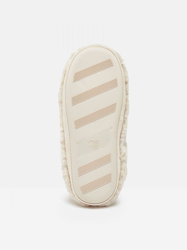 Joules Cabin Luxe Oatmeal Faux Fur Slipper Boots - Image 3
