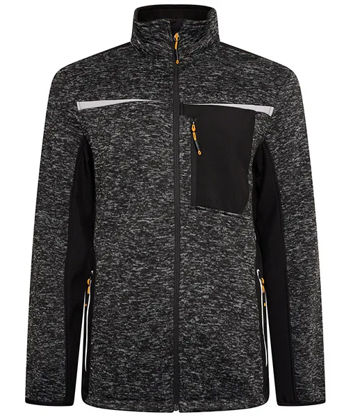 JCB Trade Essington II Full Zip Grey Knitted Jumper