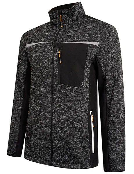 JCB Trade Essington II Full Zip Grey Knitted Jumper - Image 4