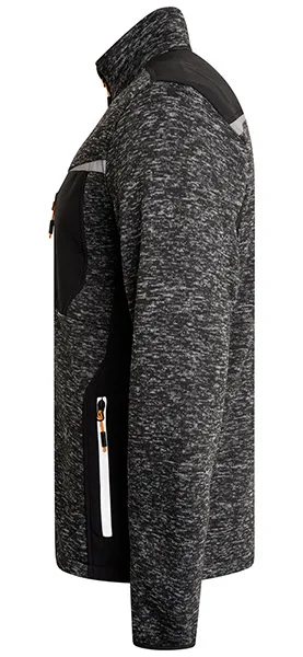JCB Trade Essington II Full Zip Grey Knitted Jumper - Image 5