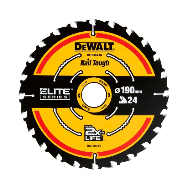 DeWalt ELITE Series Framing Circular Saw Blade 190 x 30mm x 24T
