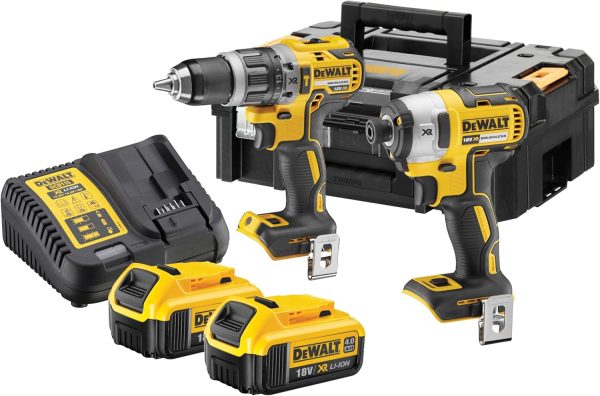 DeWALT DCK266M2T 18V Brushless Combi Drill & Impact Driver kit with 2x4ah batteries