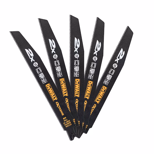 DeWALT EXTREME 228mm 10TPI Bi-Metal Reciprocating Blade (5 pack)