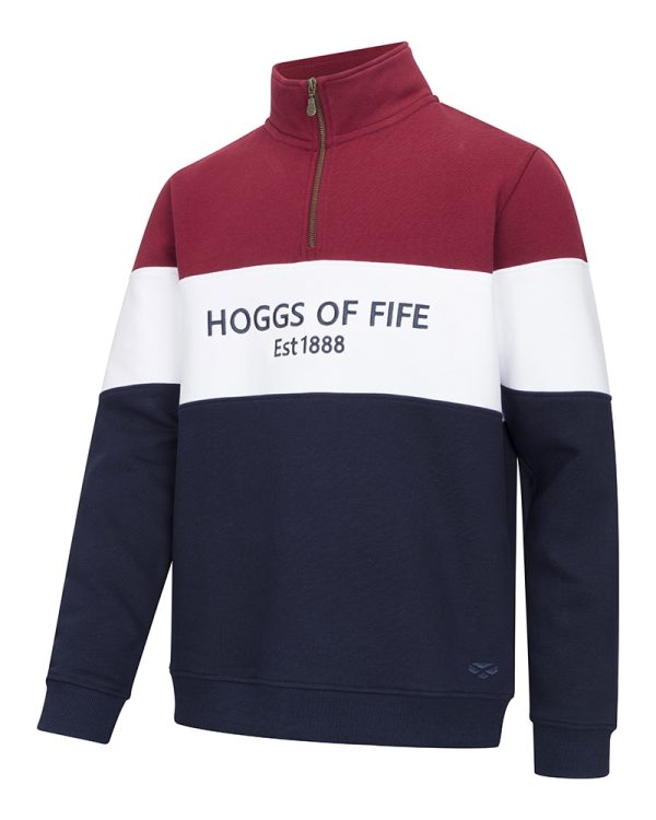Hoggs of Fife Men's Dumfries Sweatshirt - Burgundy