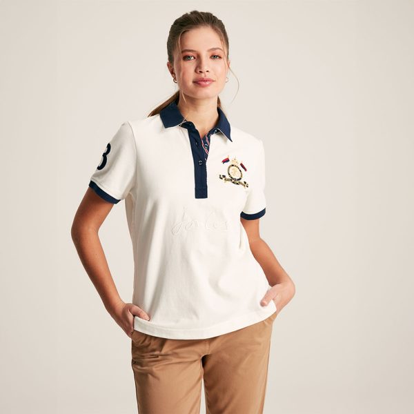 Joules Beaufort Cream Short Sleeve Polo