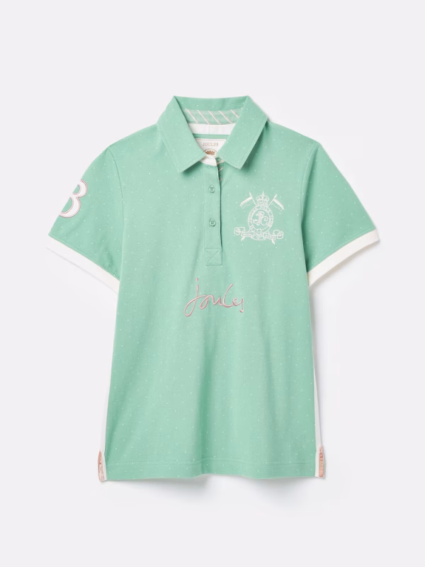Joules Beaufort Spotted Polo Shirt - Green