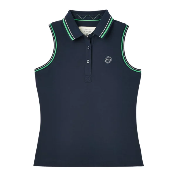 Joules Ladies Rally Sleeveless Polo Shirt - Navy