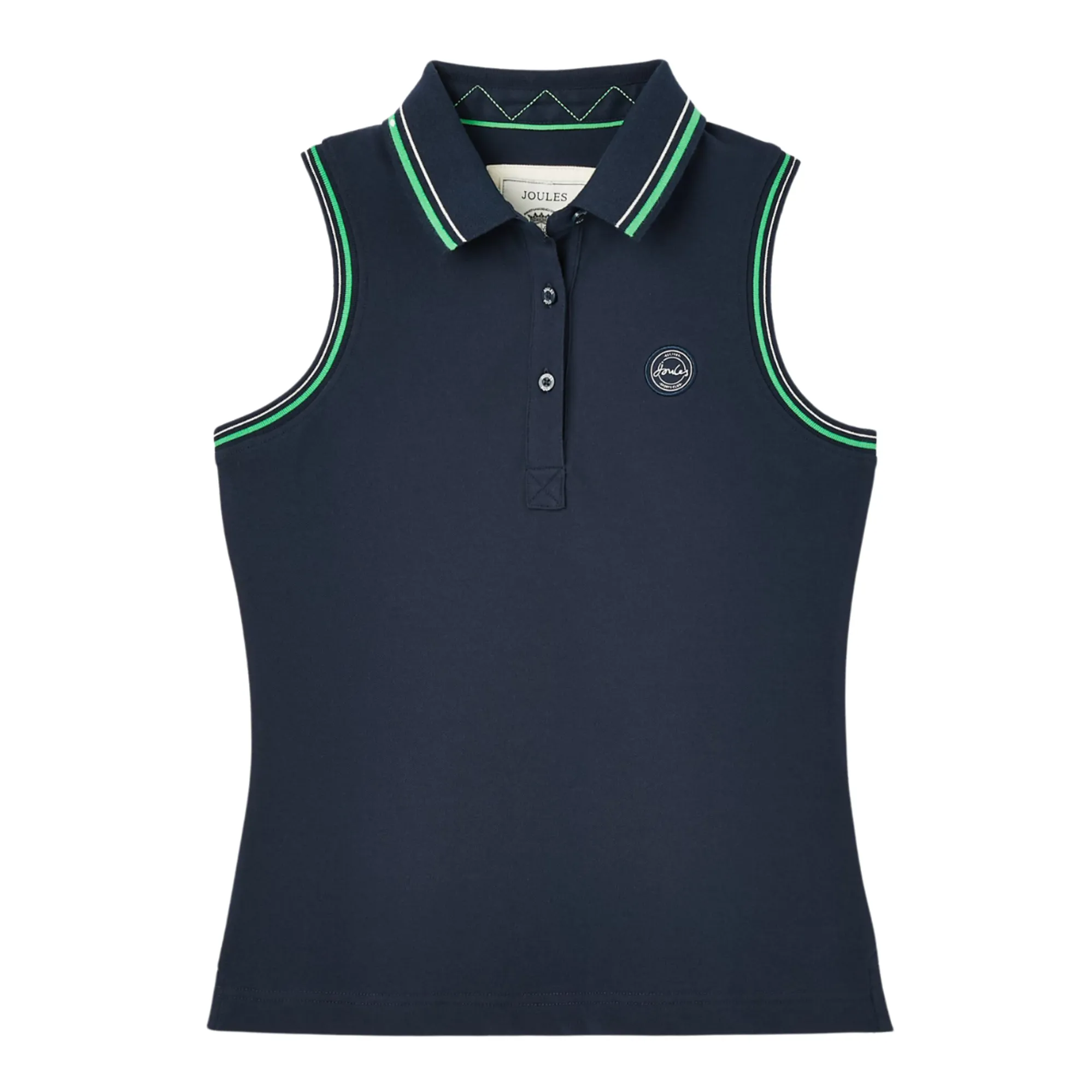 Joules Ladies Rally Sleeveless Polo Shirt - Navy
