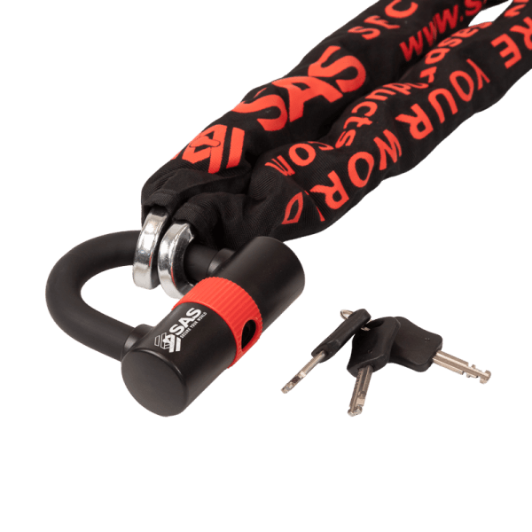 SAS Heavy-Duty 10mm Square Shackle Chain and Padlock