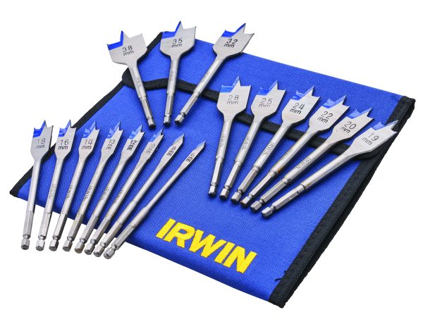 Irwin 17 Piece Flat Wood Bit Set