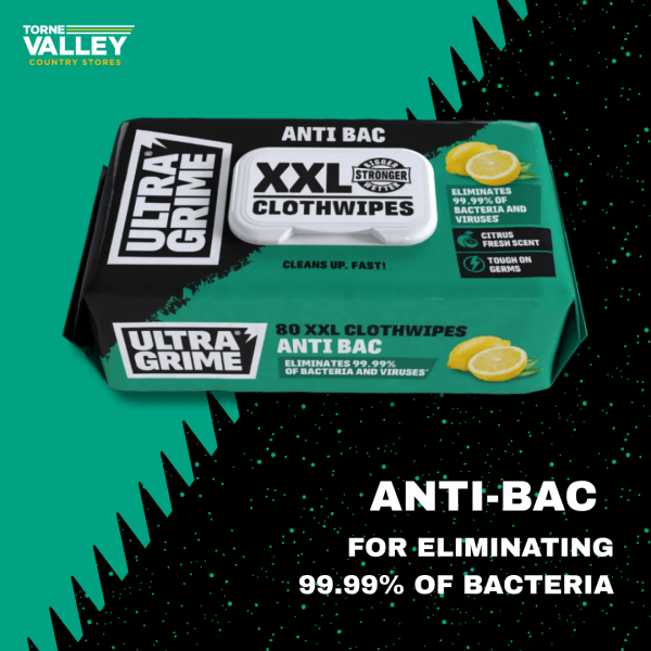 UltraGrime Anti-Bac XXL Clothwipes 80pk