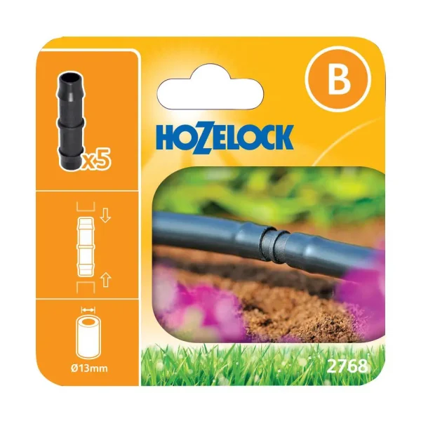Hozelock Straight Connectors 13mm PK5