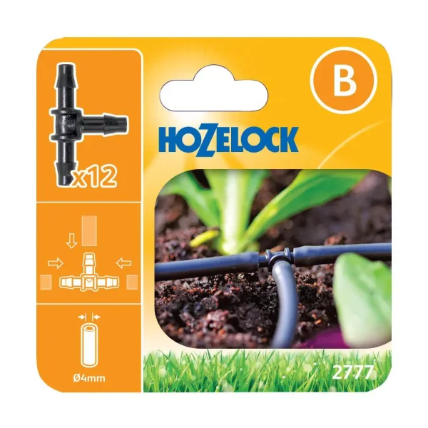 Hozelock T-Piece Connectors 4mm PK12