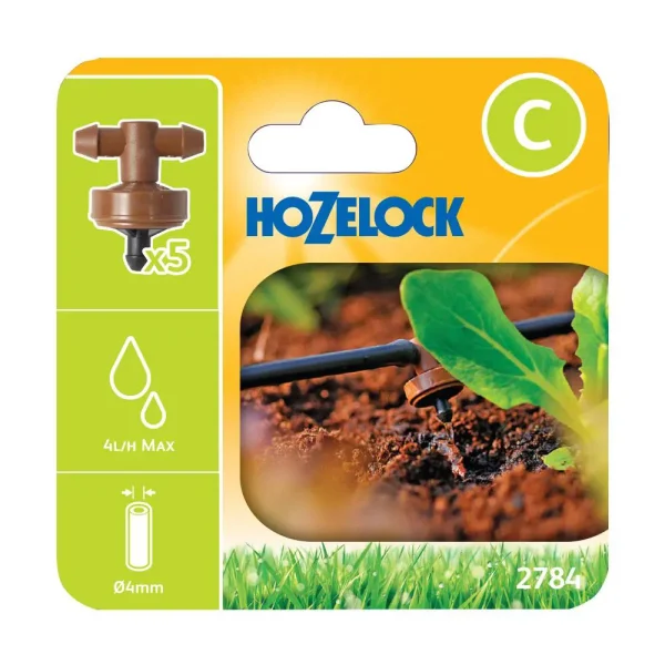 Hozelock In-Line Pressure Compensating Dripper 4mm PK5