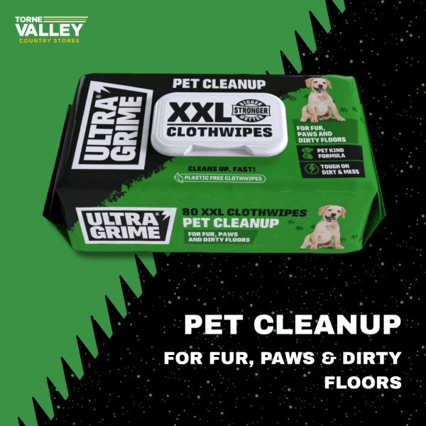 UltraGrime Pet Cleanup XXL Clothwipes 80pk
